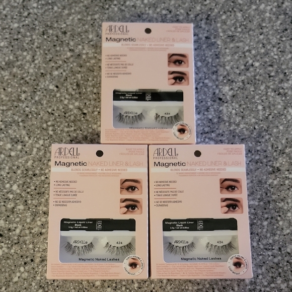 Ardell Magnetic Black Liner & 1 Pair Of Lashes 3 Sets - Picture 1 of 5